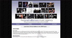 Desktop Screenshot of janetwilliamsonmusicagency.com