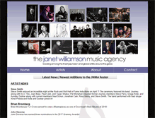 Tablet Screenshot of janetwilliamsonmusicagency.com